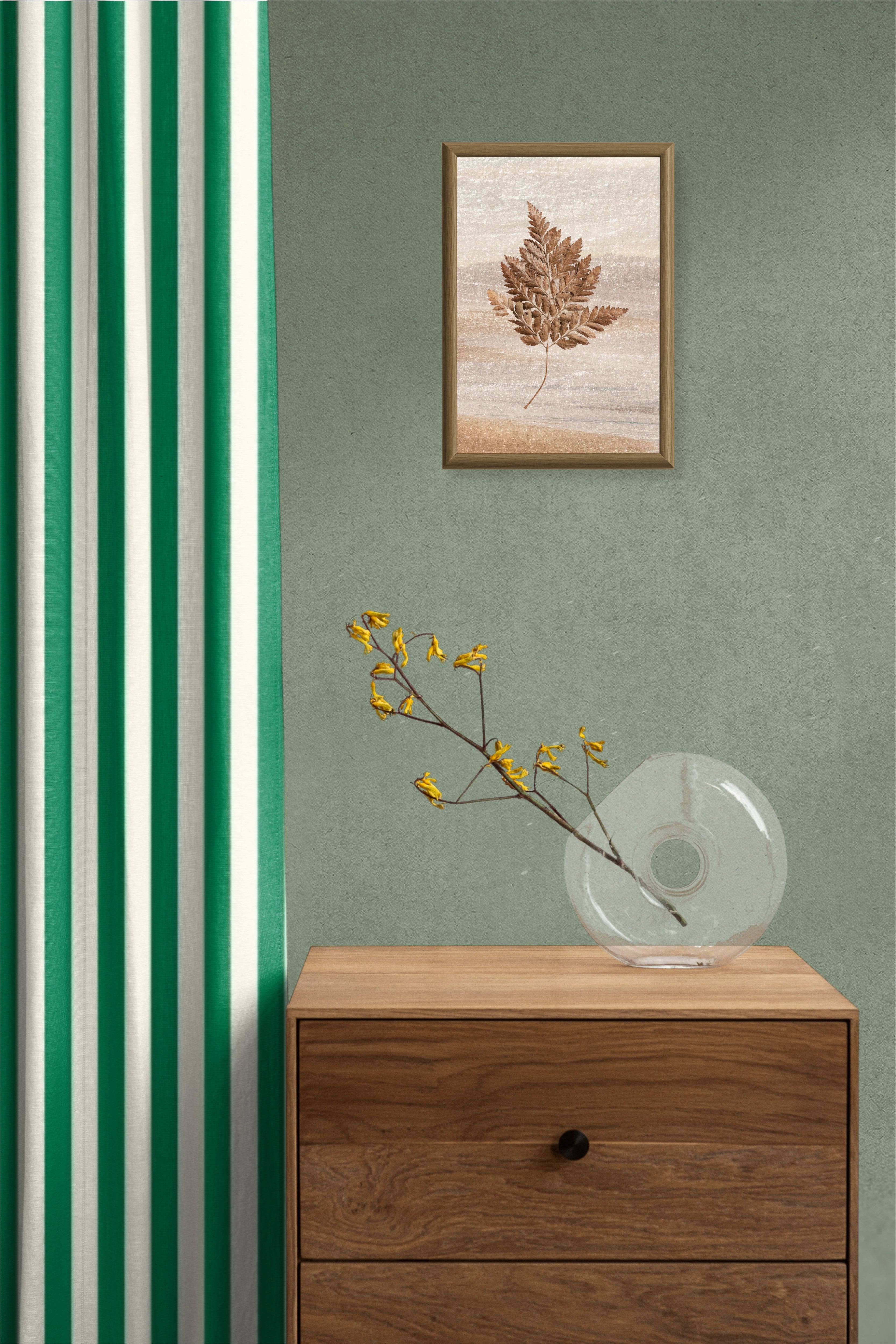 Cortina Marshall Green Stripes