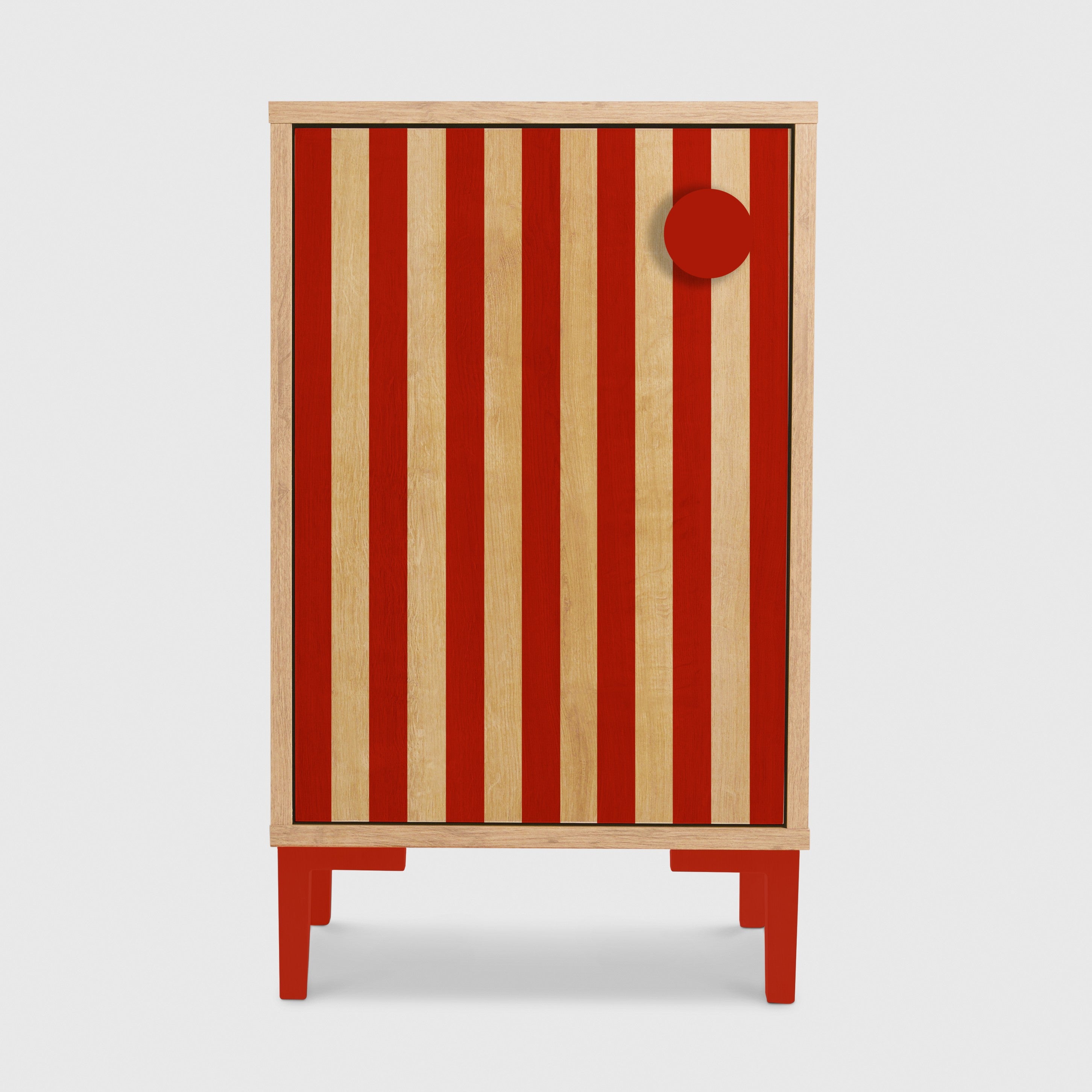 Mesita William  Roble Red Stripes