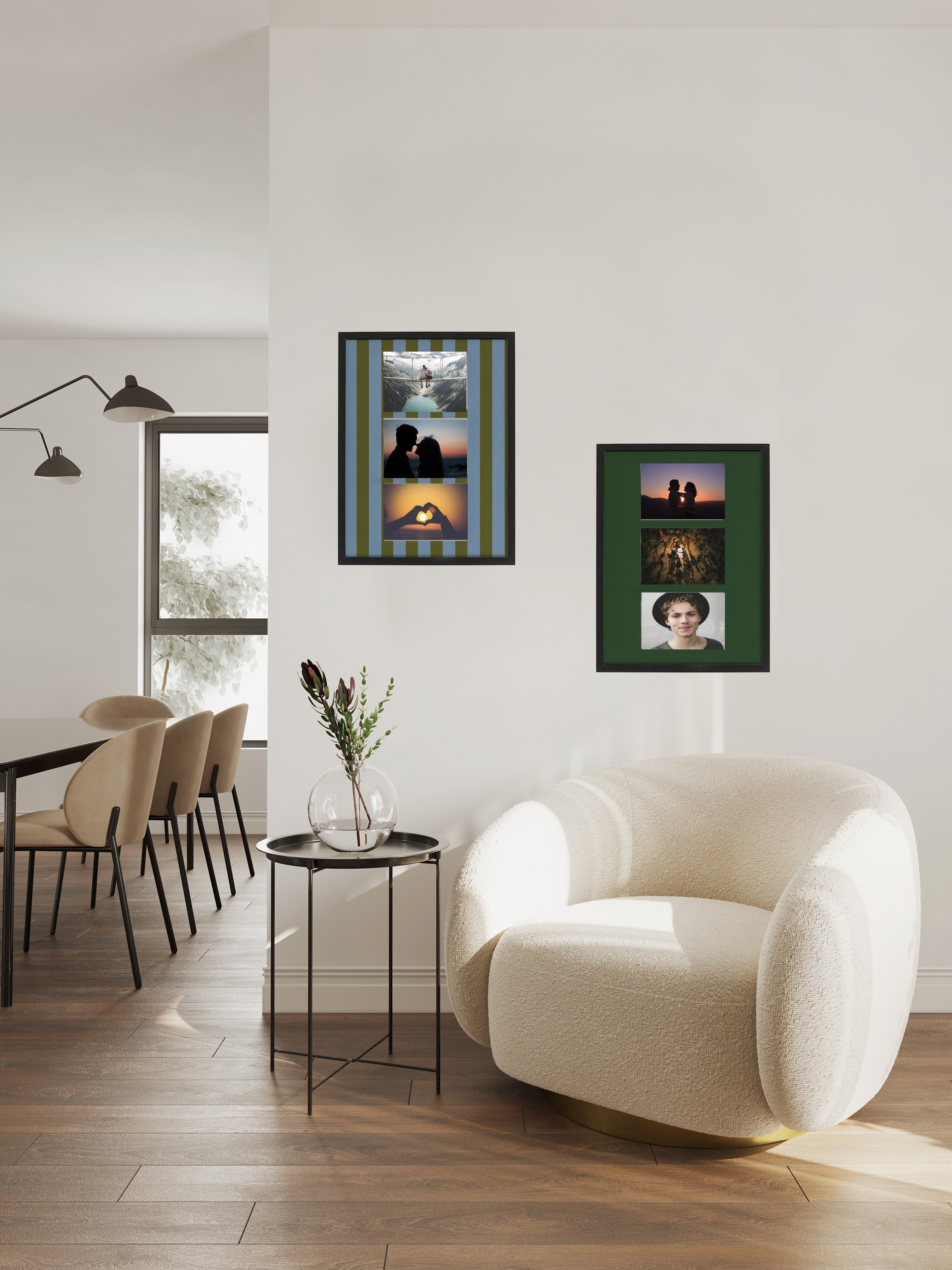 Photo Frame triple Green