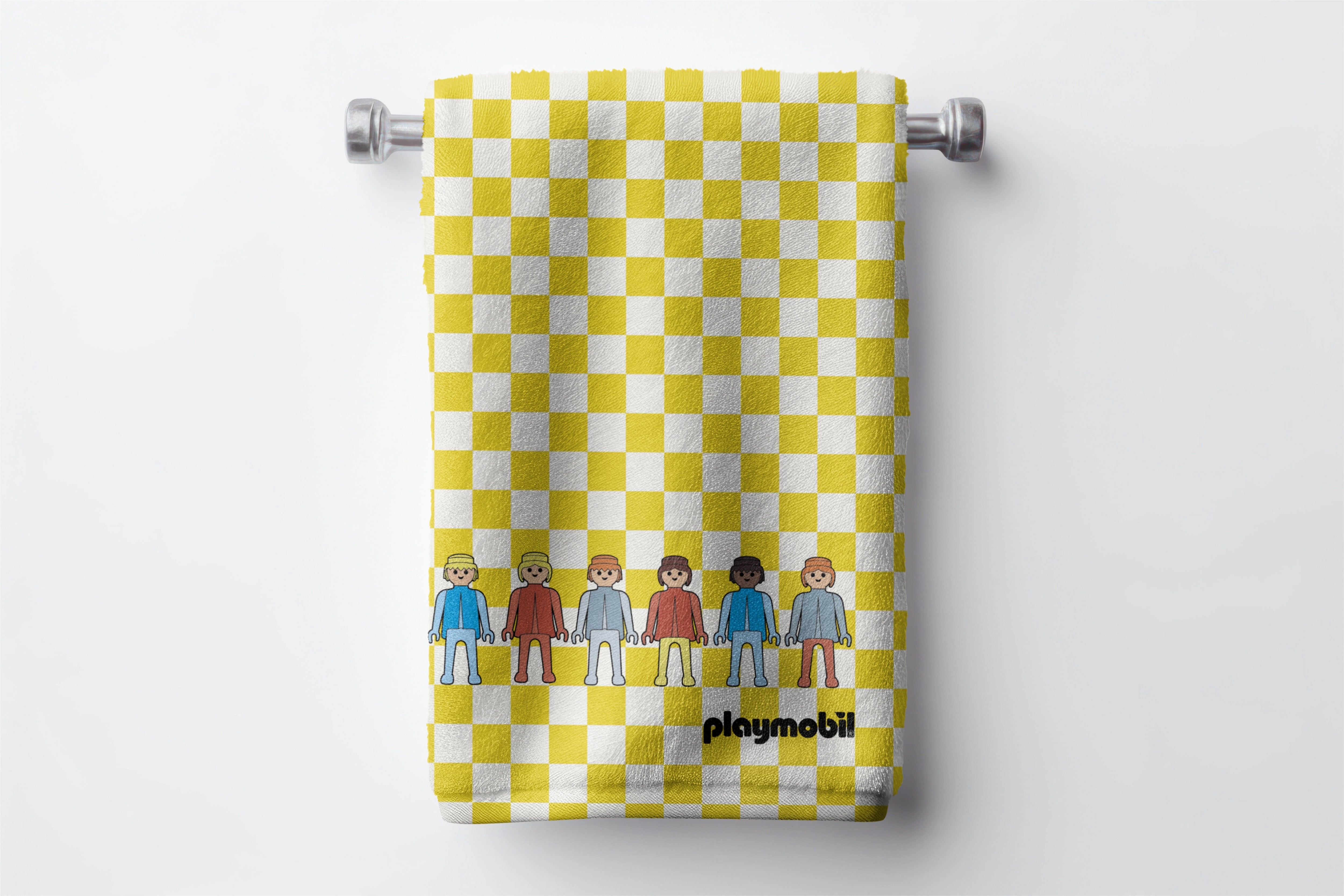 Home Towel 75x140 (Yellow Checkerboard Playmobil)