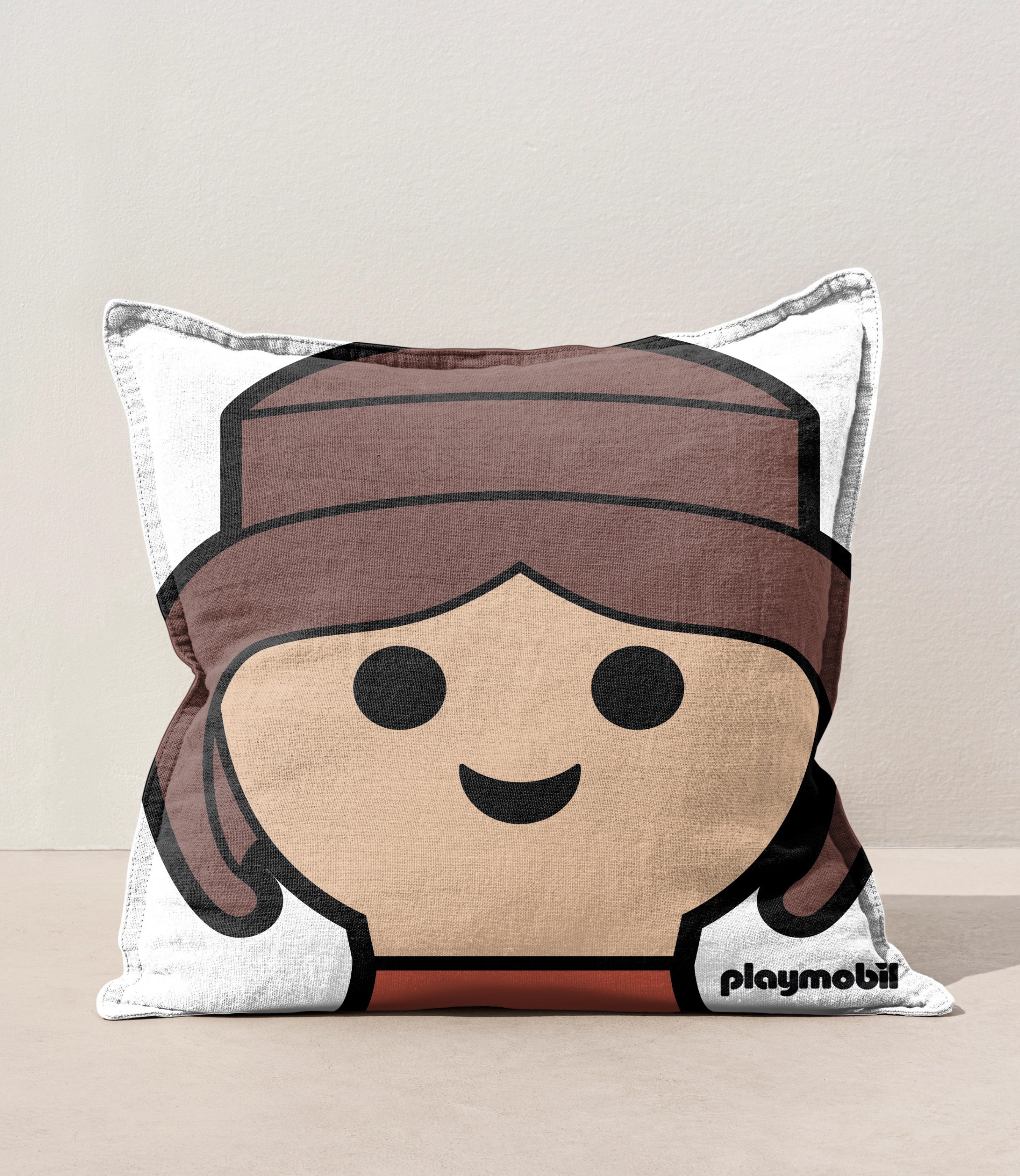 Cojin Lino Doble Pestaña 45x45 (Playmobil Girl)