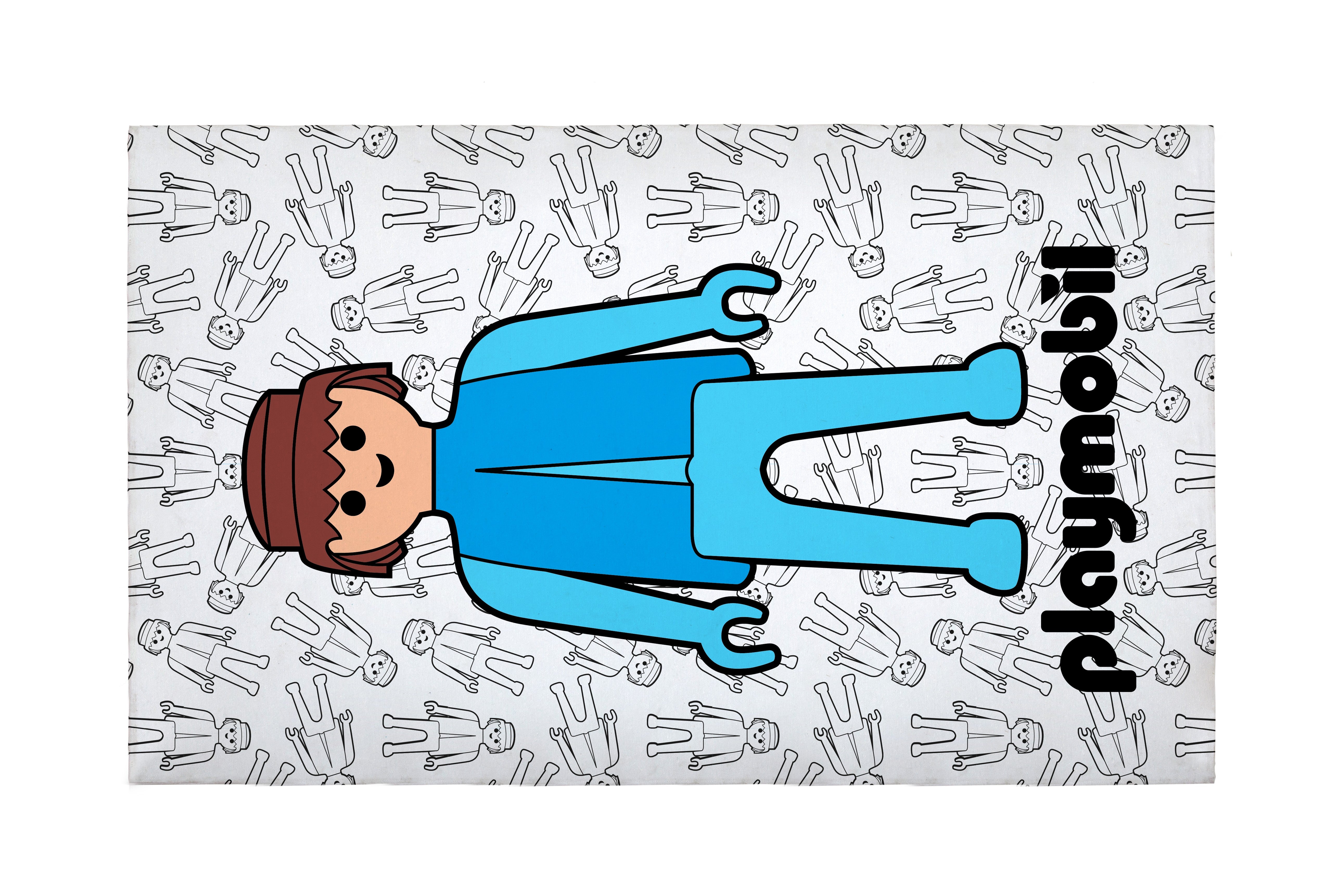 Alfombra Infantil 90X137 (Playmobil Boy)