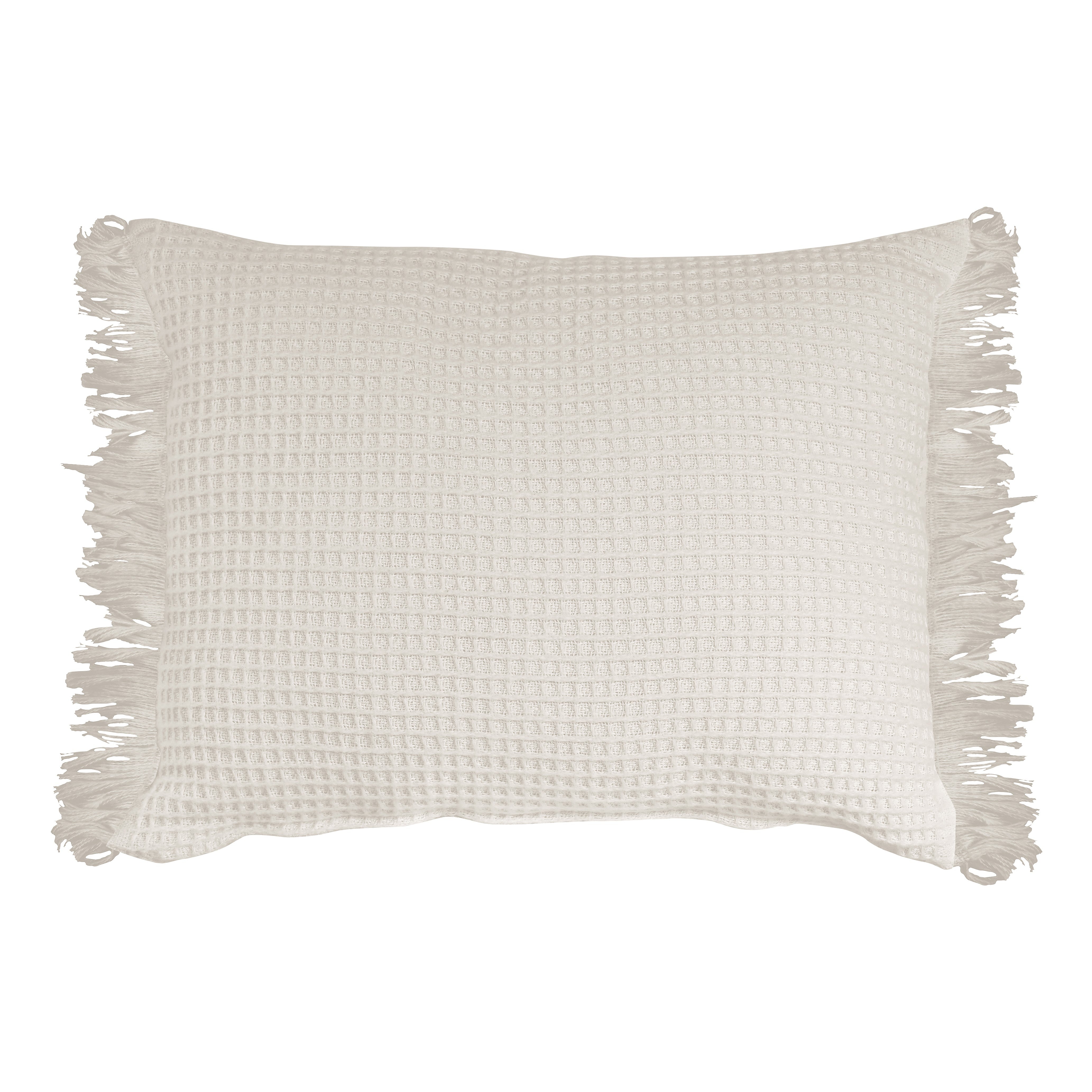 Cuadrante Waffle 50x35 Fringe (Natural)