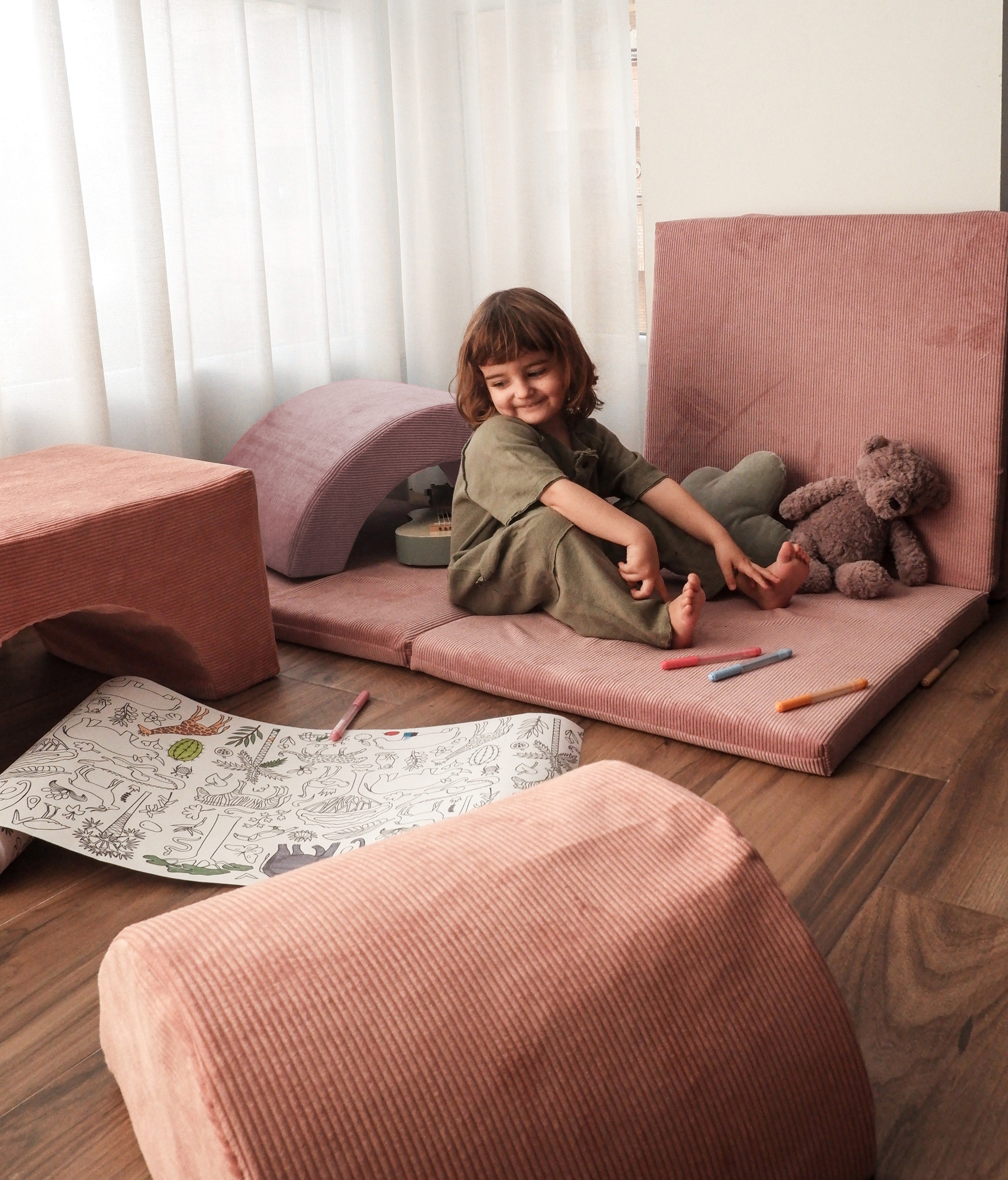 Set Rainbow Psicomotricidad Montessori Pana (Rosa)