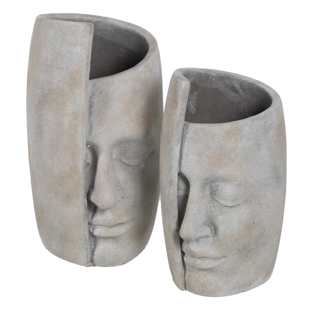 JARRÓN  CERÁMICA VISAGE COLOR CEMENT
