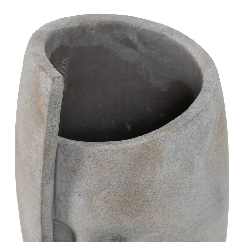 JARRÓN  CERÁMICA VISAGE COLOR CEMENT