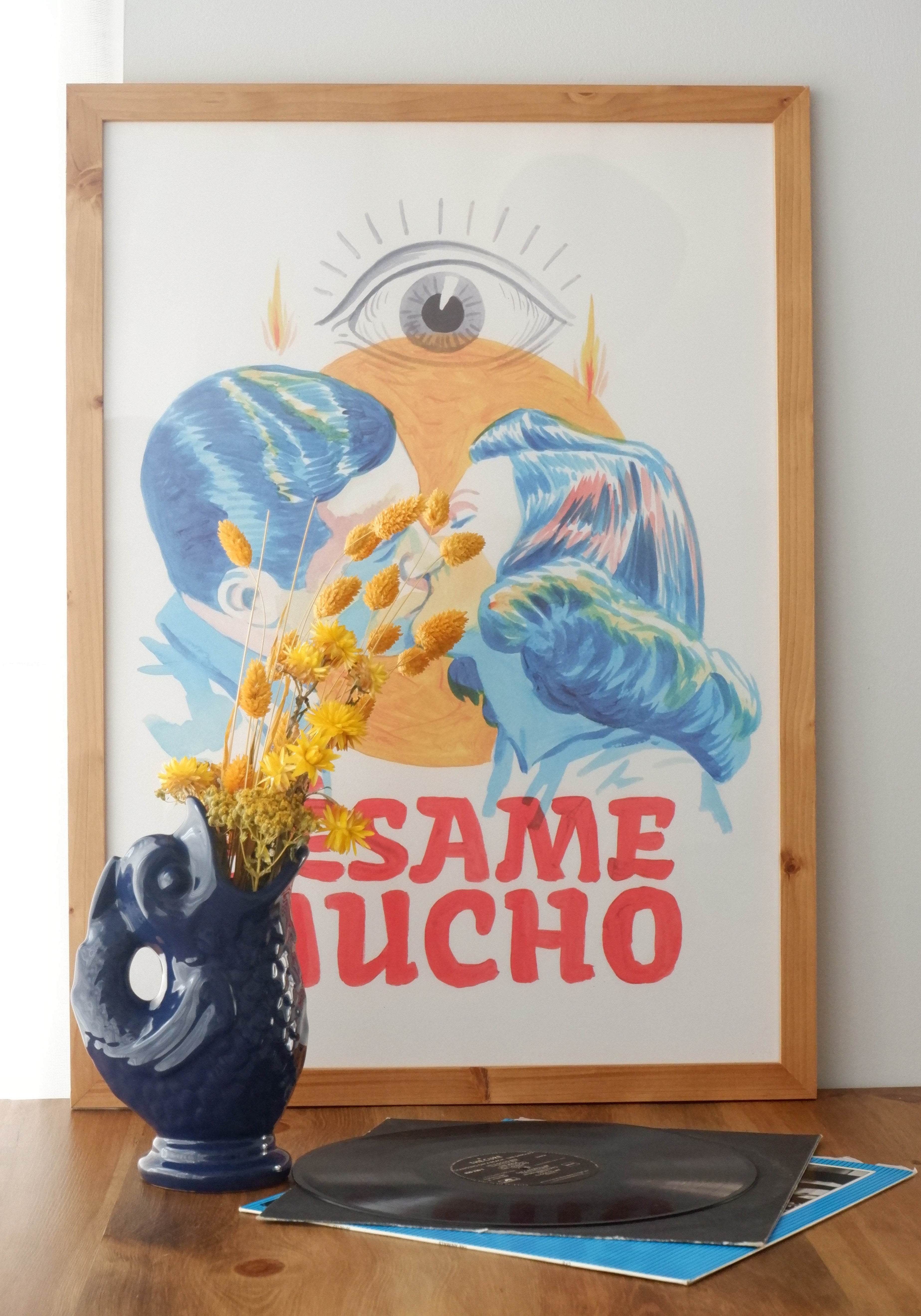 Pez de cerámica Azul Cobalto