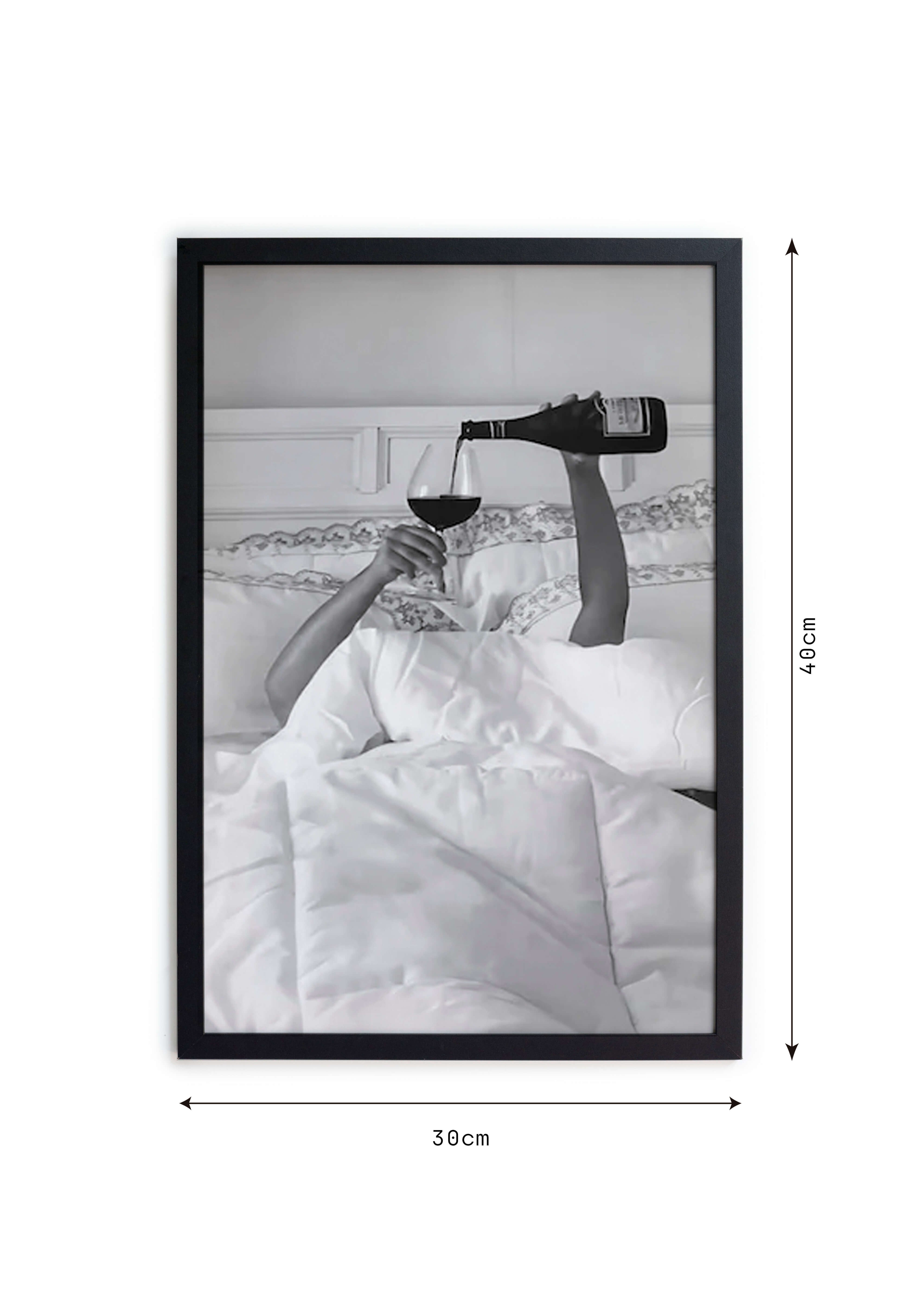 Cuadro moldura Wine Wake Up