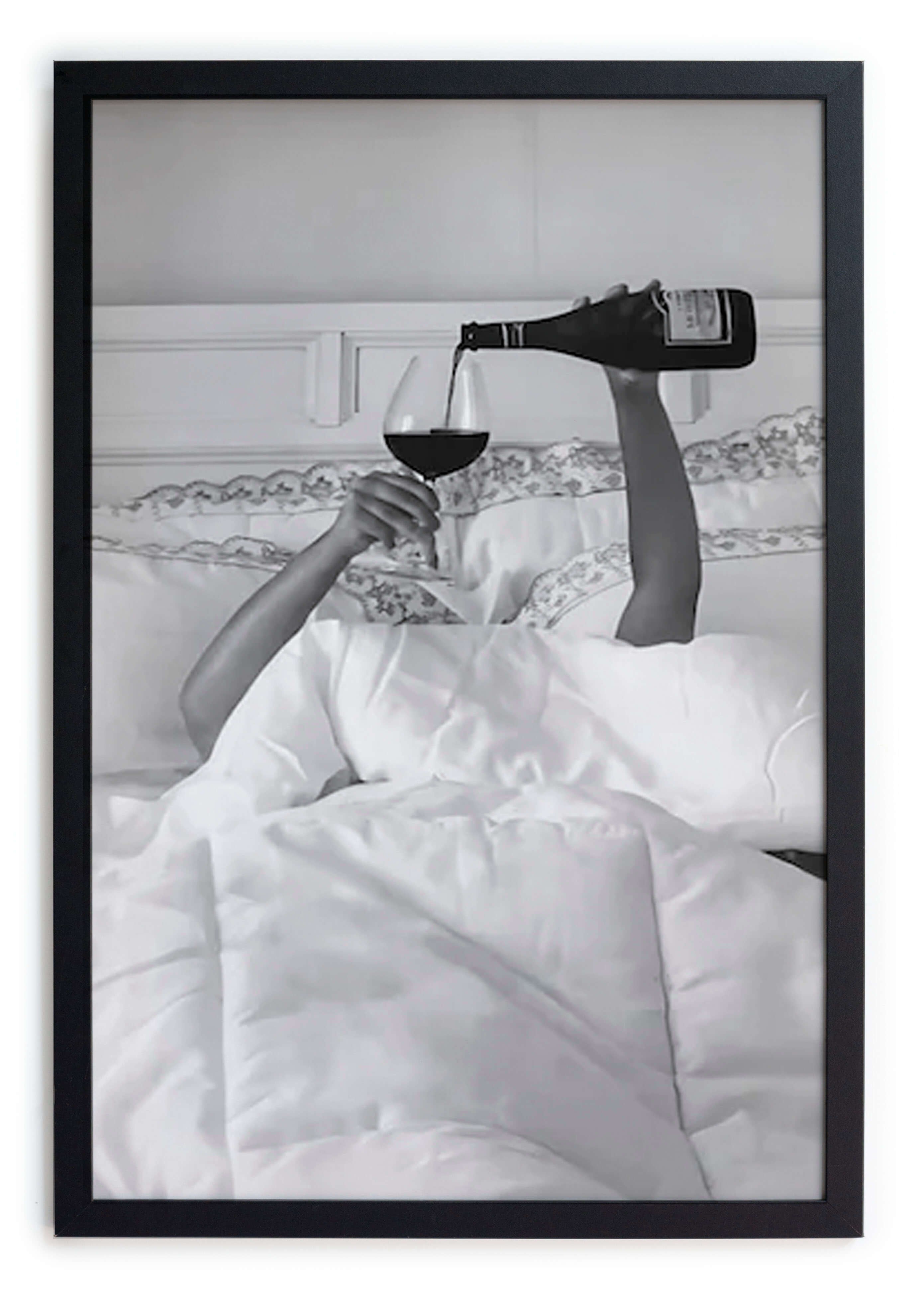 Cuadro moldura Wine Wake Up