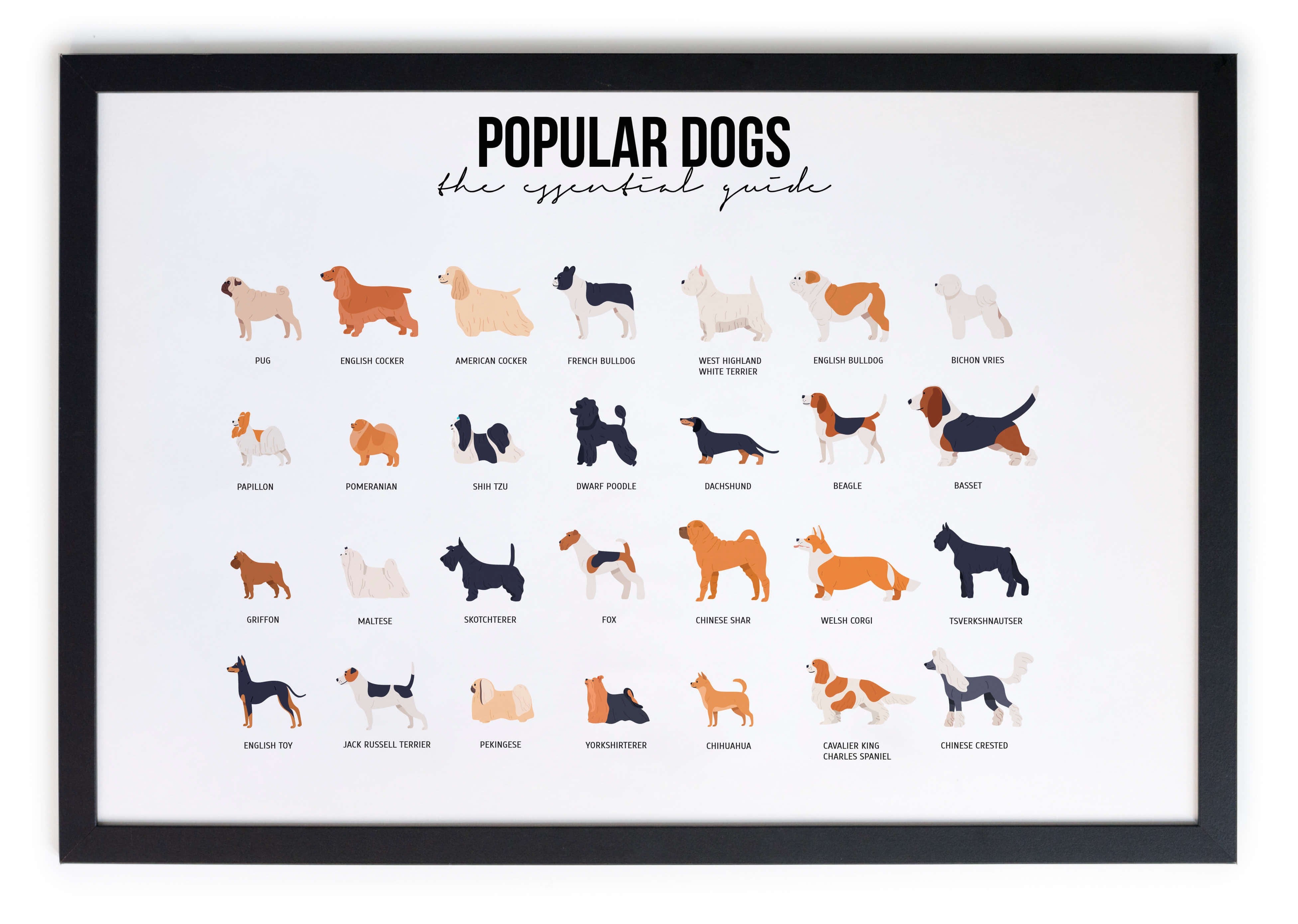 Cuadro moldura Popular Dogs