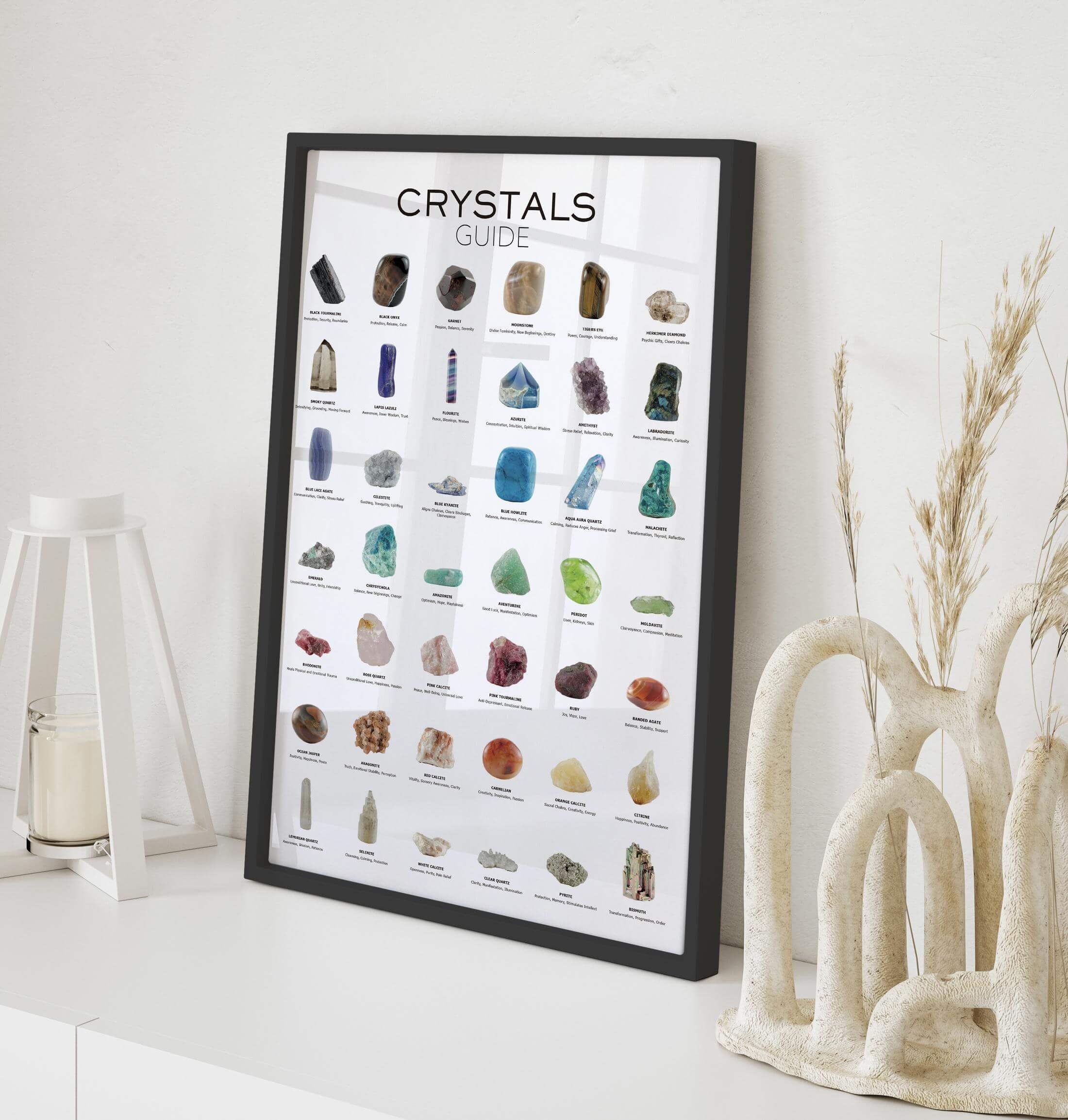 Cuadro moldura Crystals Guide