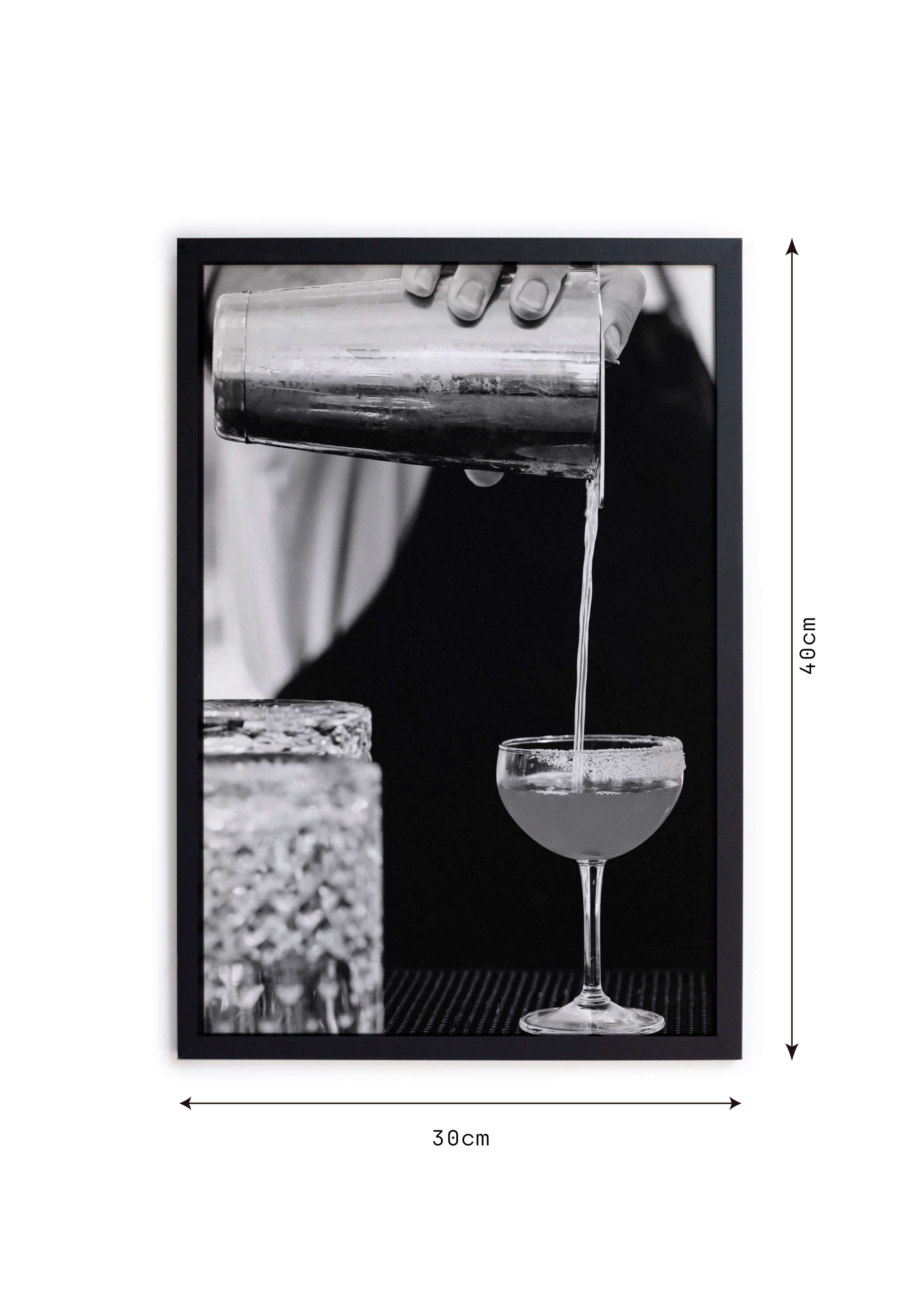 Cuadro moldura Barman Cocktail