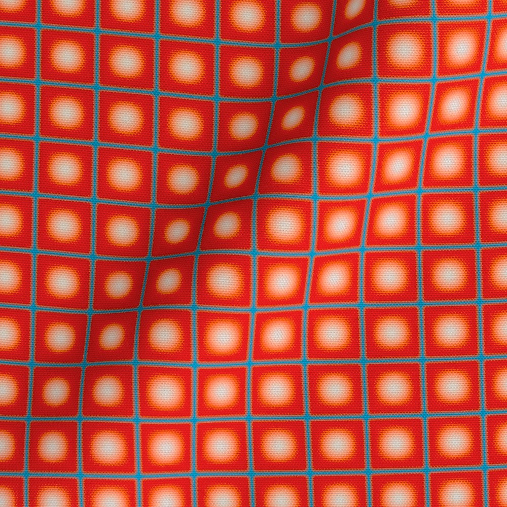 Tela outdoor Lunar Grid  Red Blue