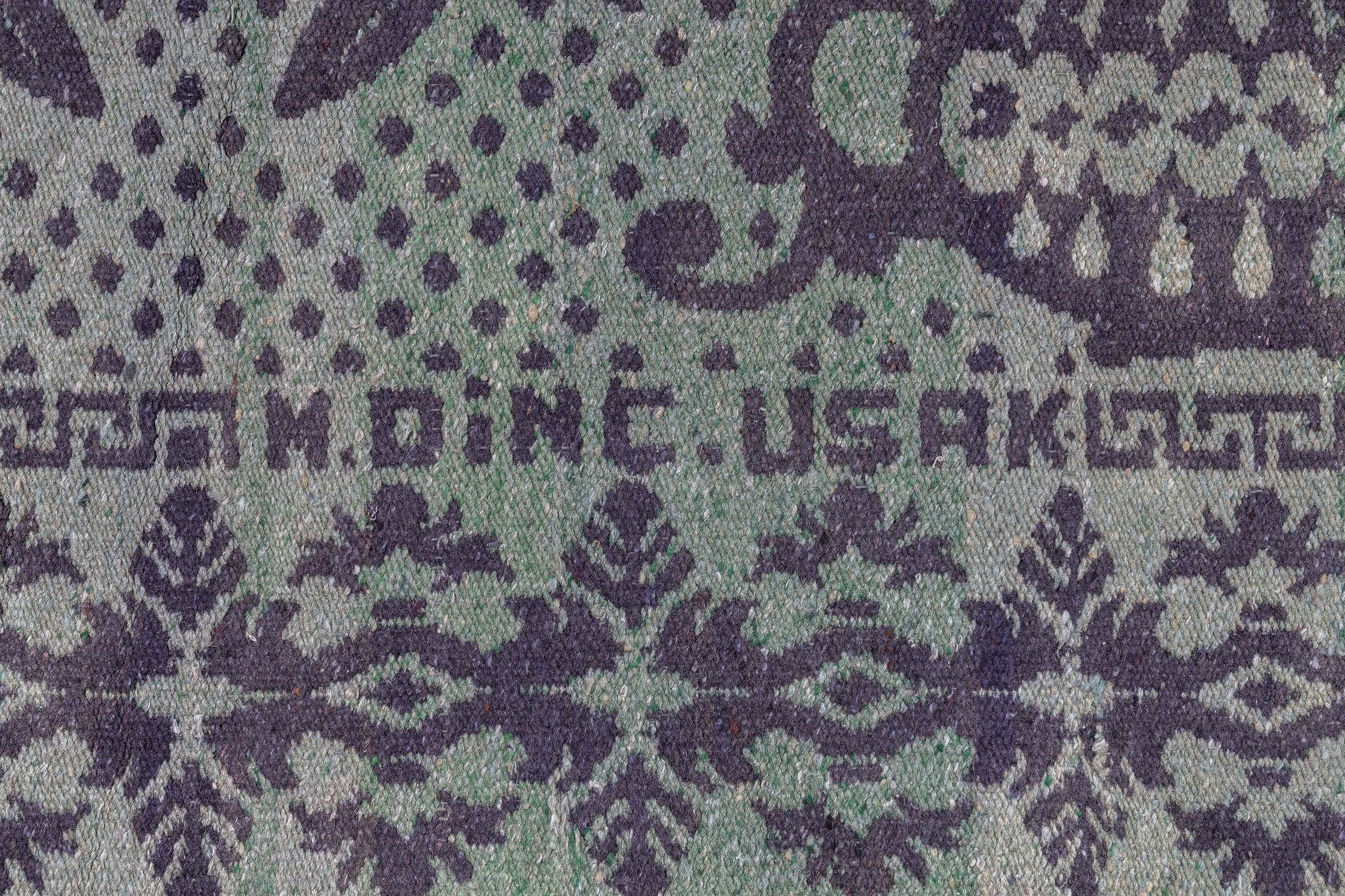 Alfombra Antigua Abraj Reversible Verde