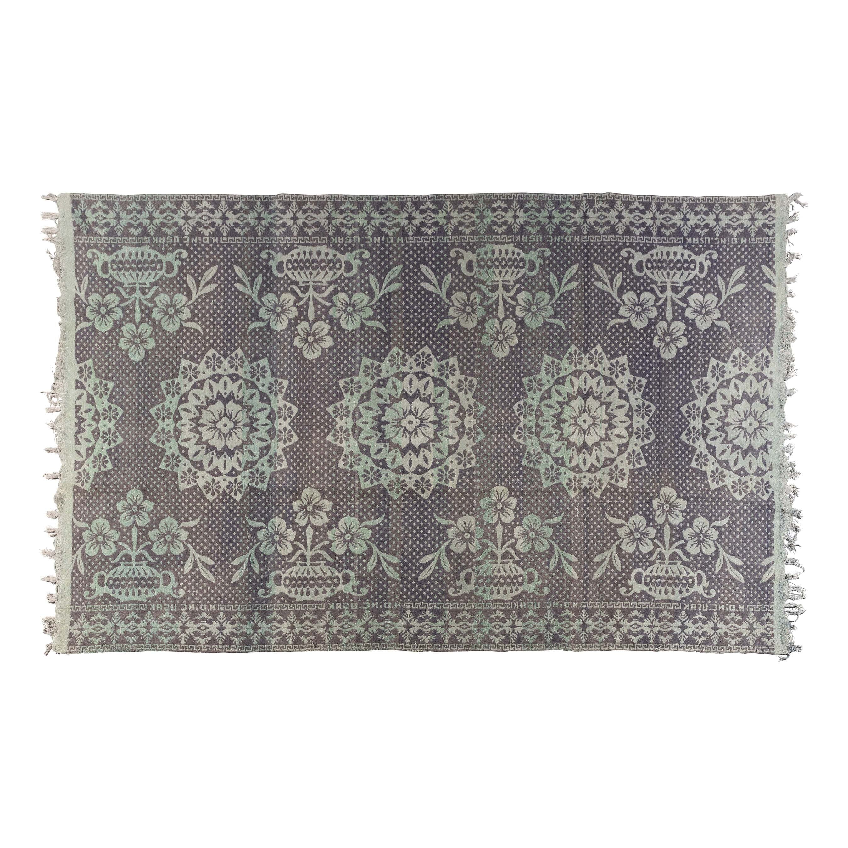 Alfombra Antigua Abraj Reversible Verde