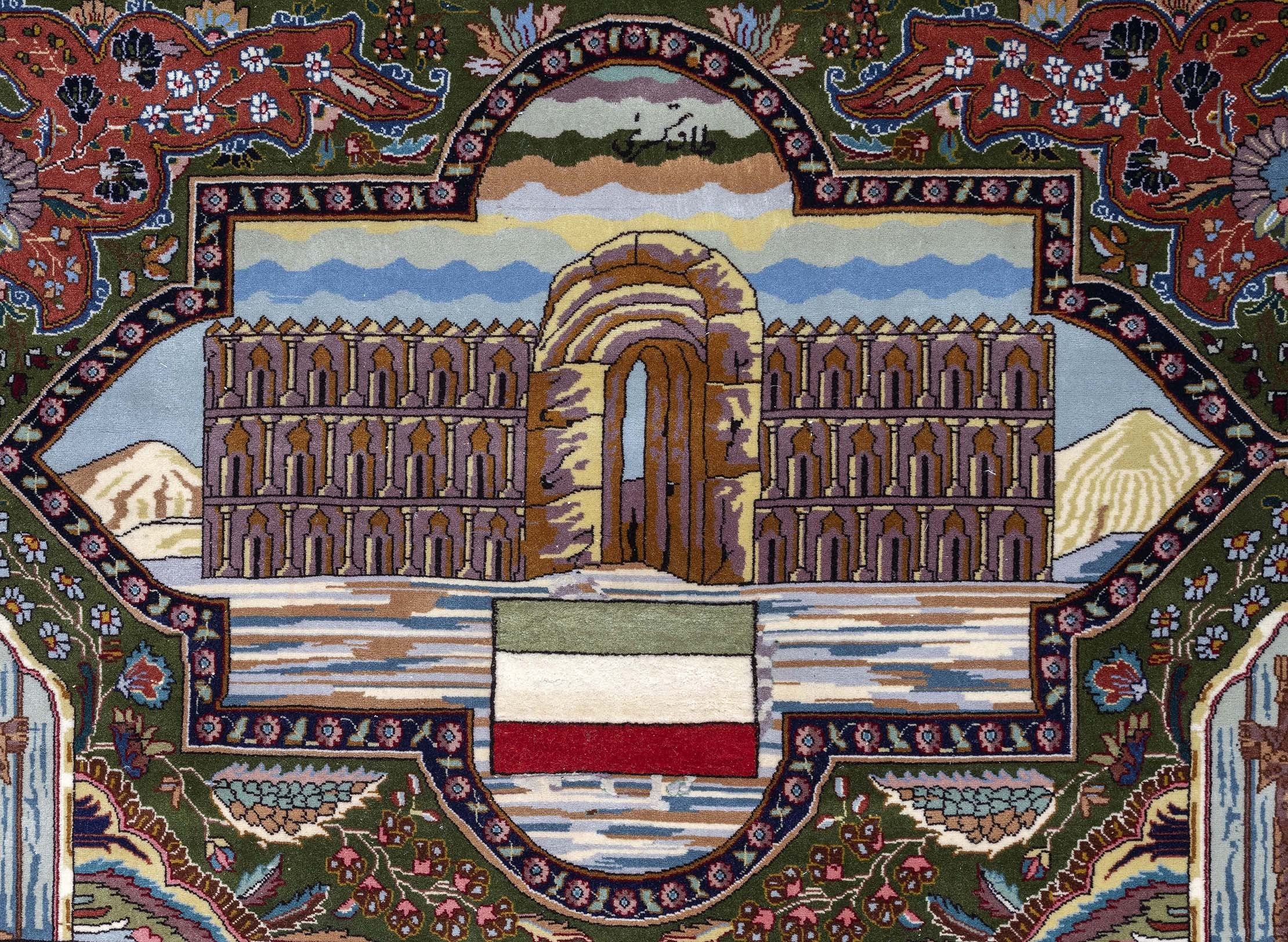 Alfombra Persa Tabriz 60 Raj Dibujo Figurativo