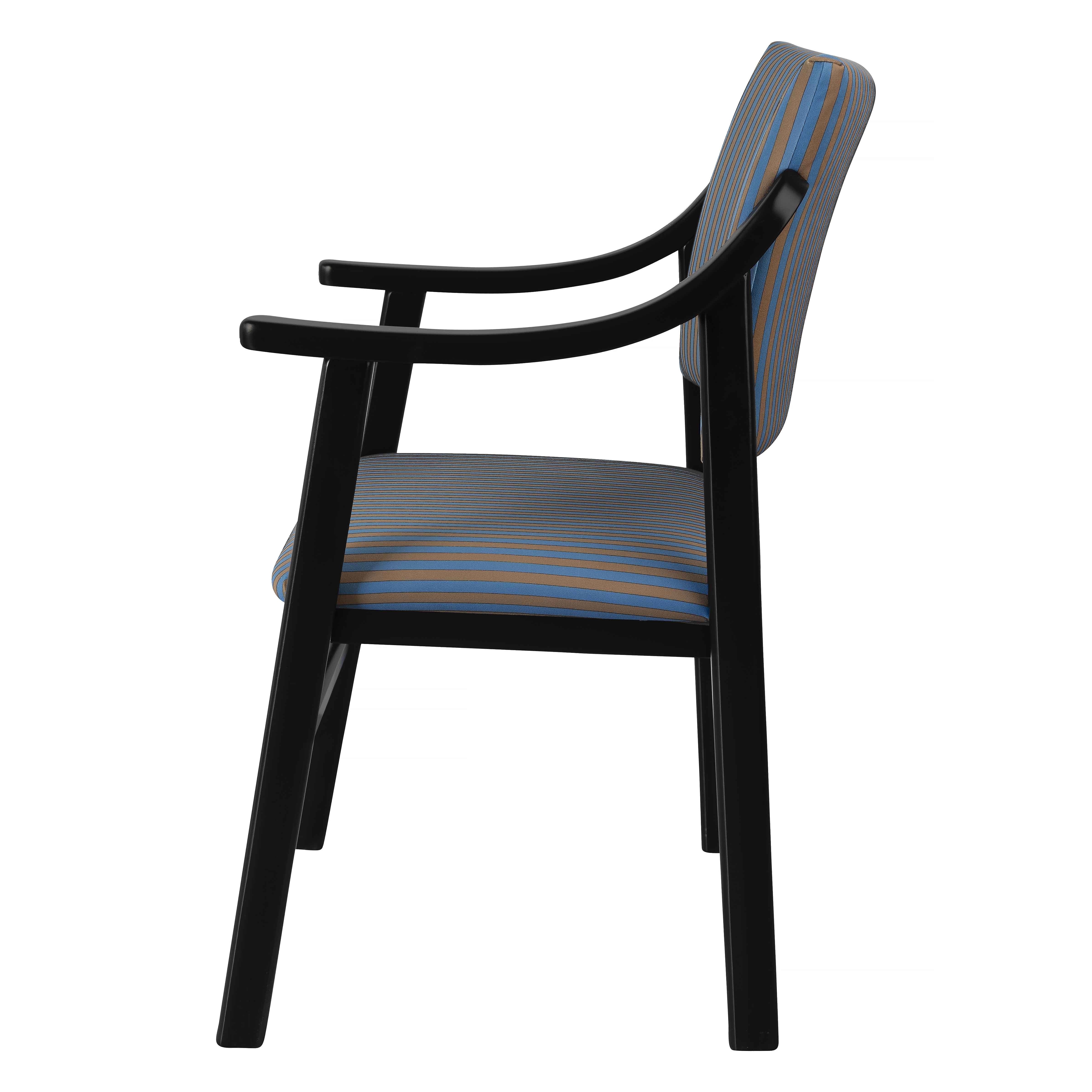 Silla Reposabrazos Etienne Madera Haya Blue & Brown