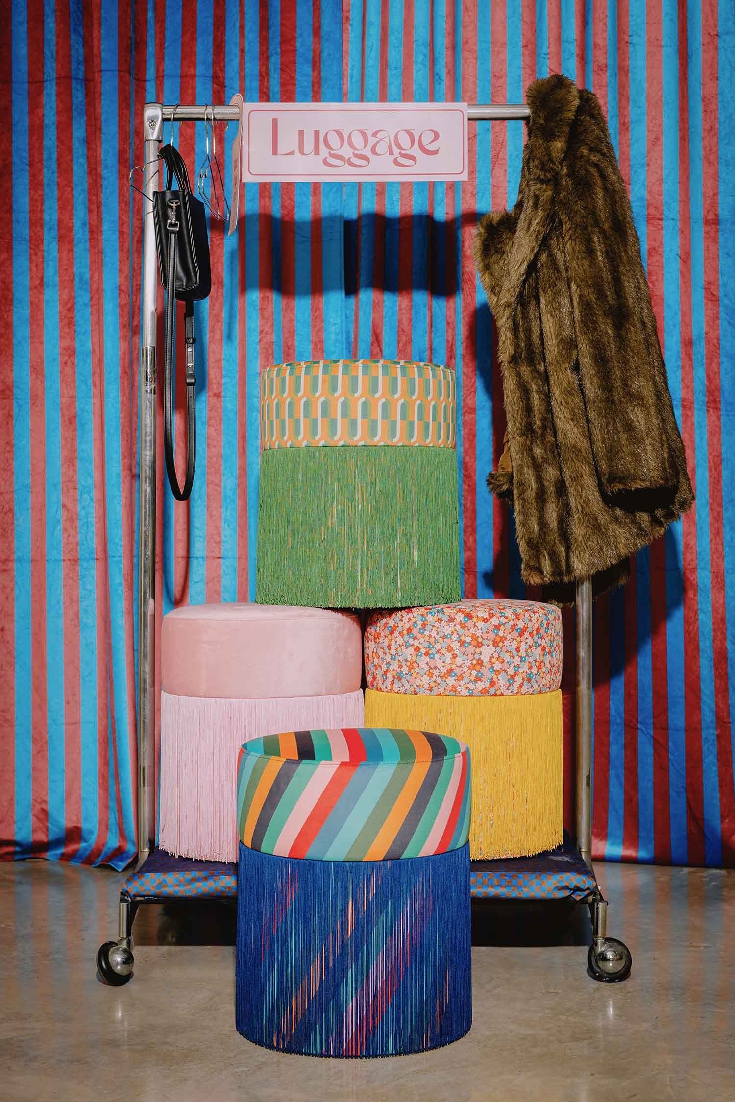 Pouf Ottoman Velvet Ziggy