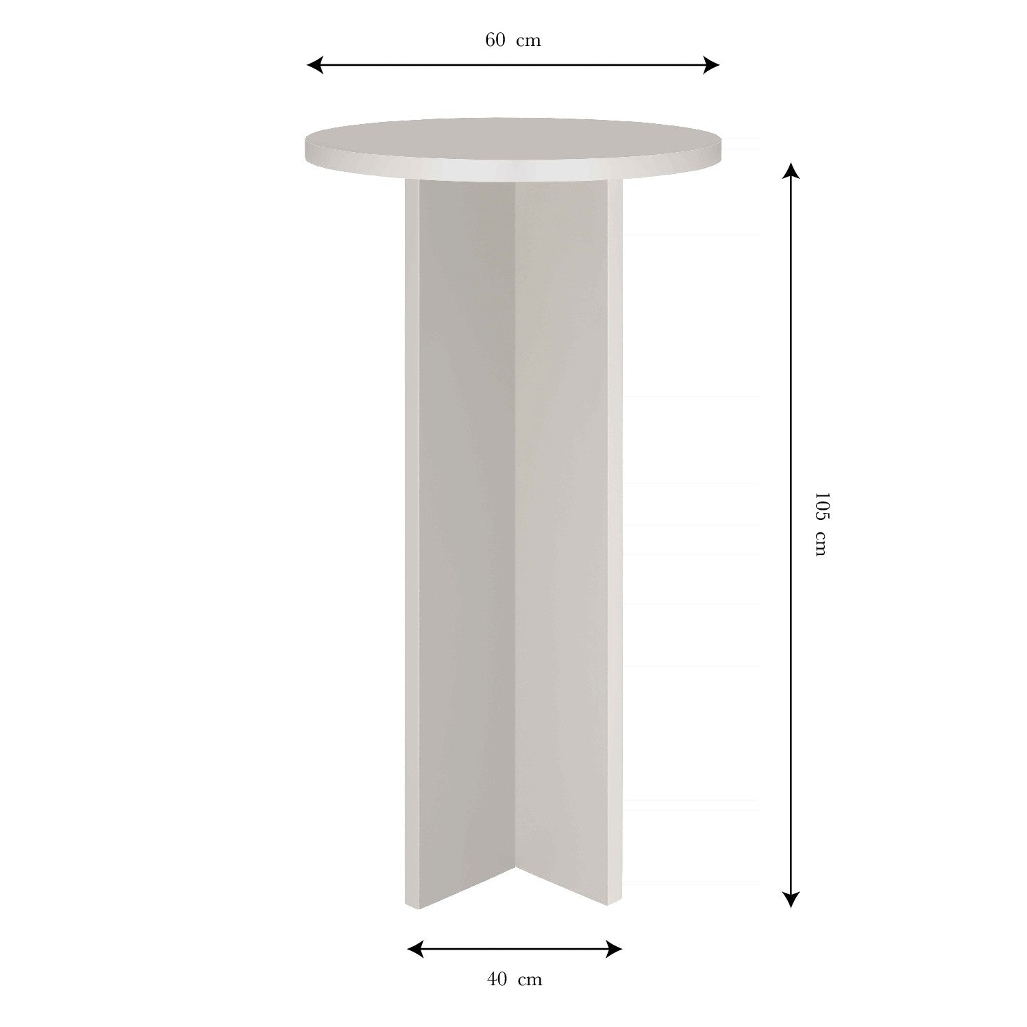 Mesa Alta Redonda Chin Chin Taupe 60