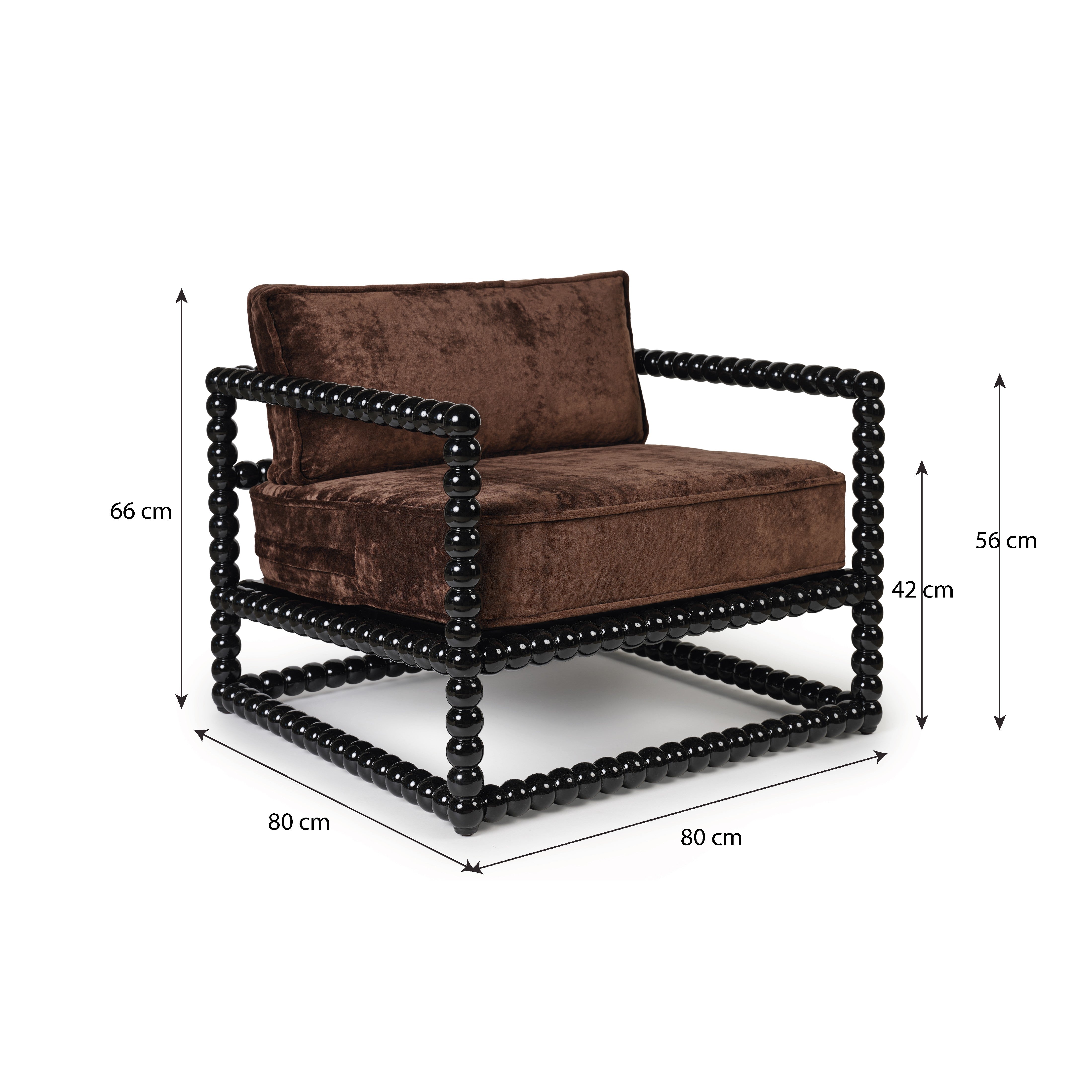 Sillón Buendía Terciopelo Marrón