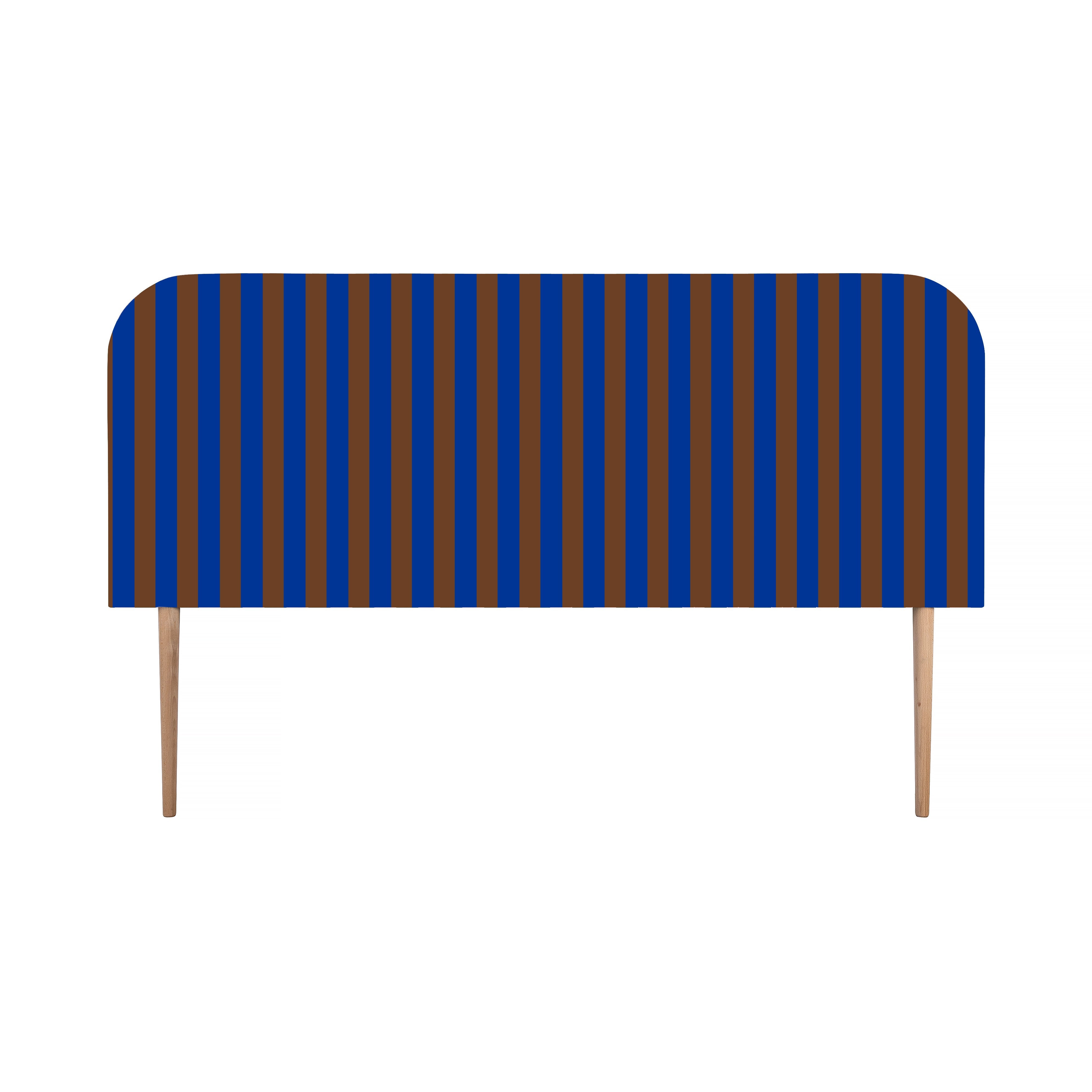 Cabecero Eddie Tapizado Terciopelo Cama 150cm  Blue- Tobacco