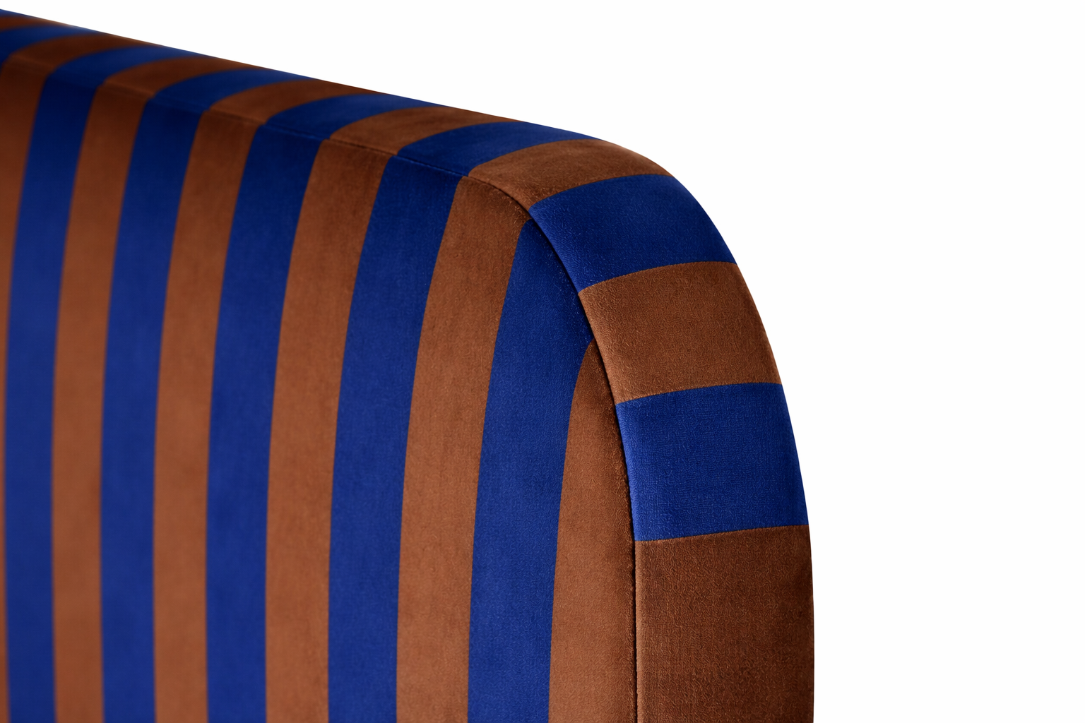 Cabecero Eddie Tapizado Terciopelo Cama 150cm  Blue- Tobacco