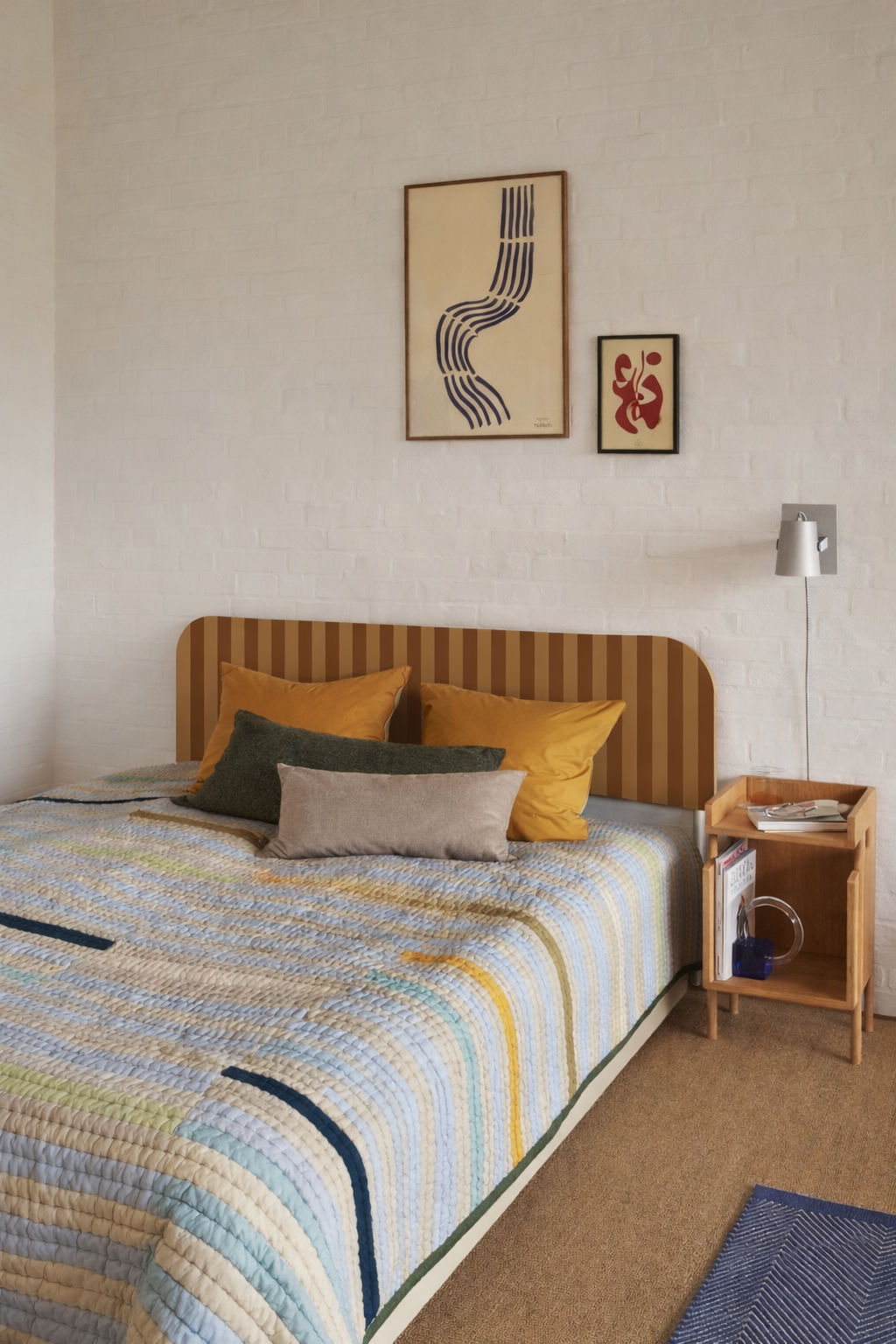 Cabecero Eddie Tapizado Terciopelo Cama 150cm  Gold-Toffee
