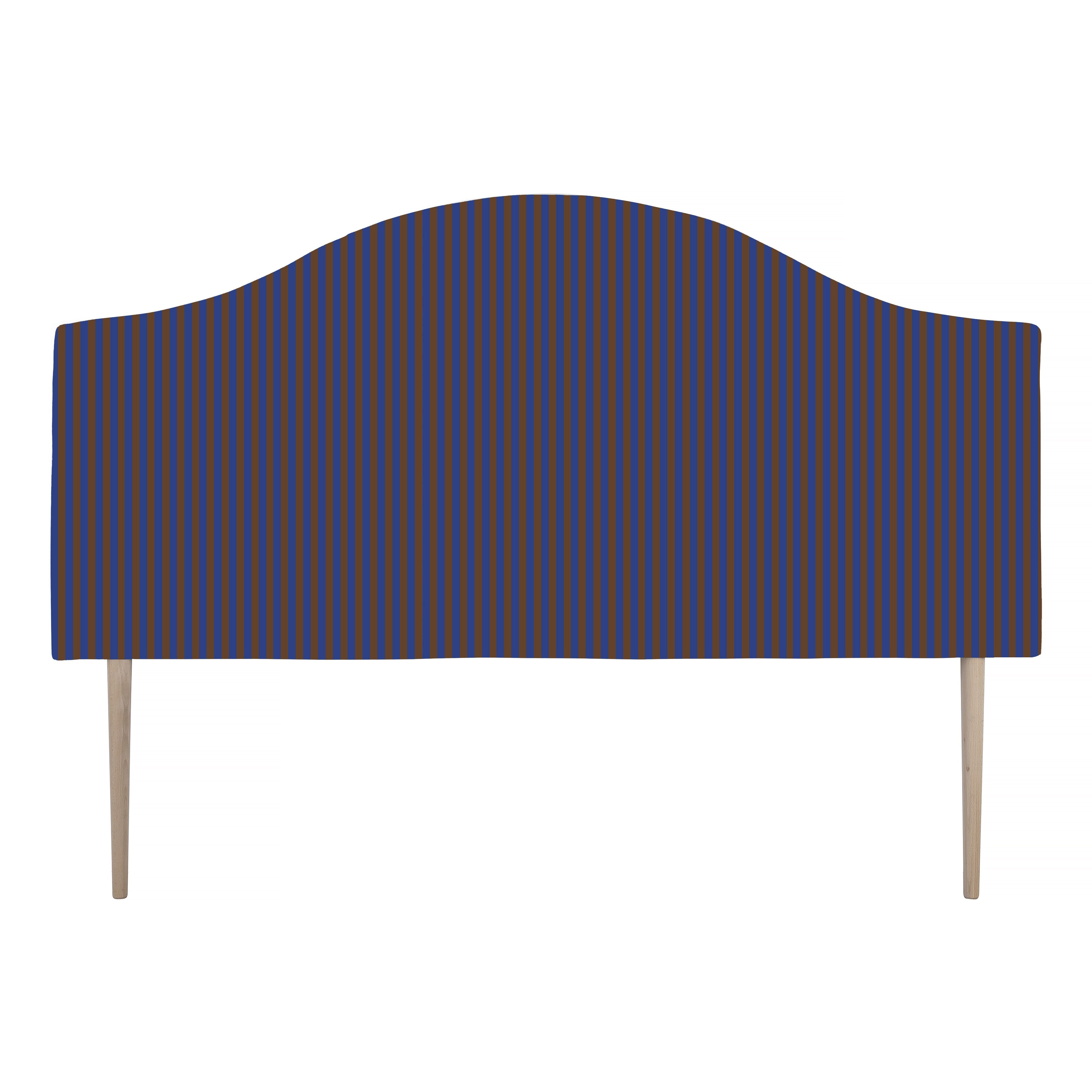 Cabecero Suzanne Tapizado Terciopelo Cama 150cm  Blue- Tobacco