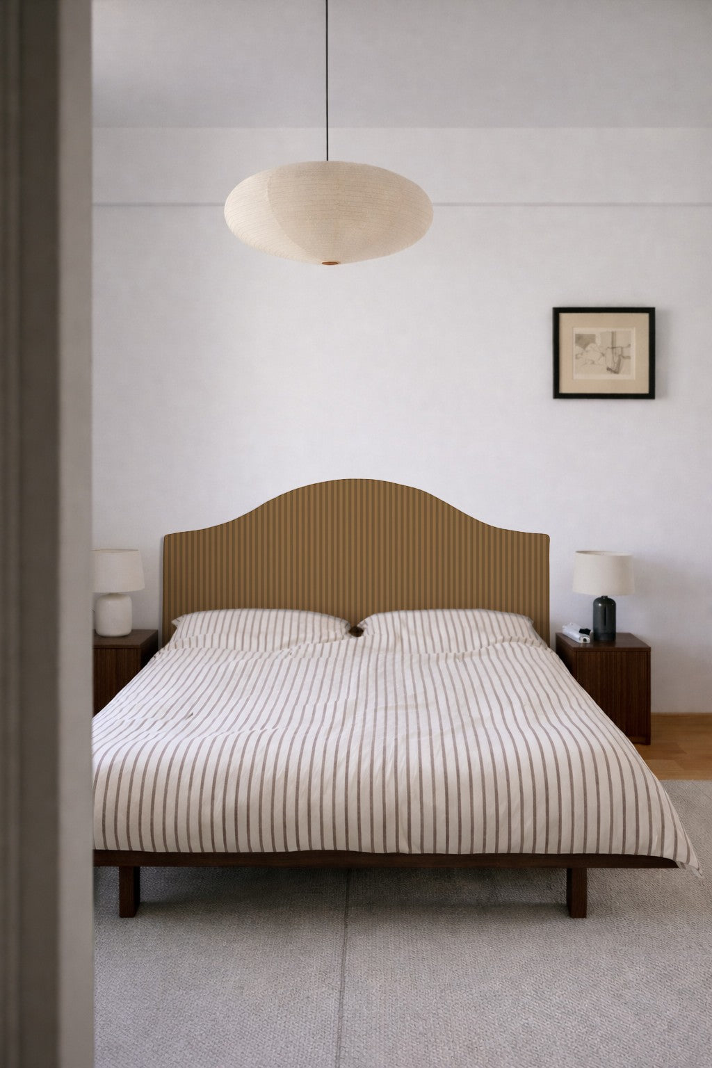 Cabecero Suzanne Tapizado Terciopelo Cama 150cm  Gold-Toffee