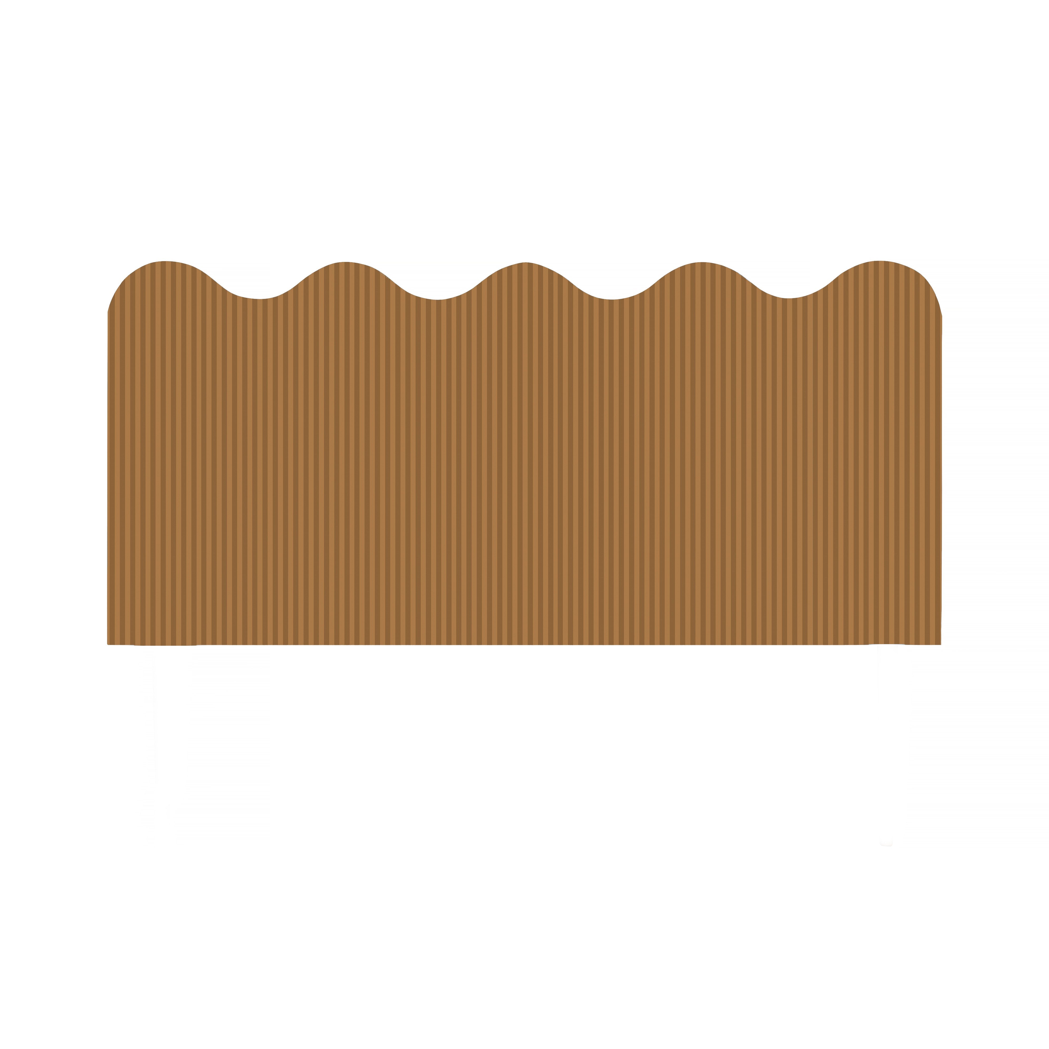 Cabecero Wavy Tapizado Terciopelo Cama 150cm  Gold-Toffee