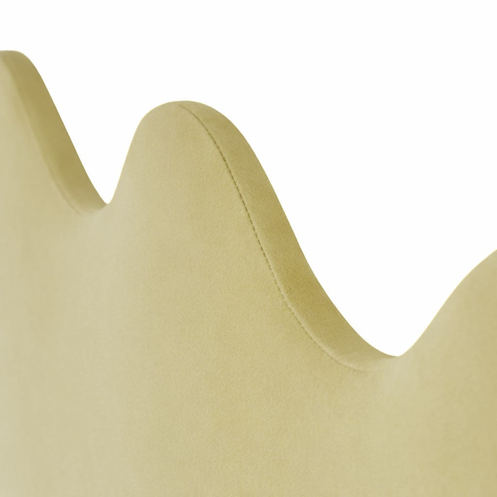 Cabecero Wavy Tapizado Terciopelo Cama 150cm Lemonade